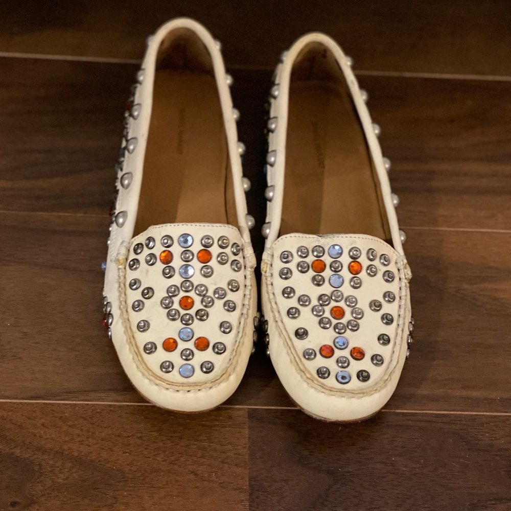 ISABEL MARANT NEW White Leather Moccasins Size 7